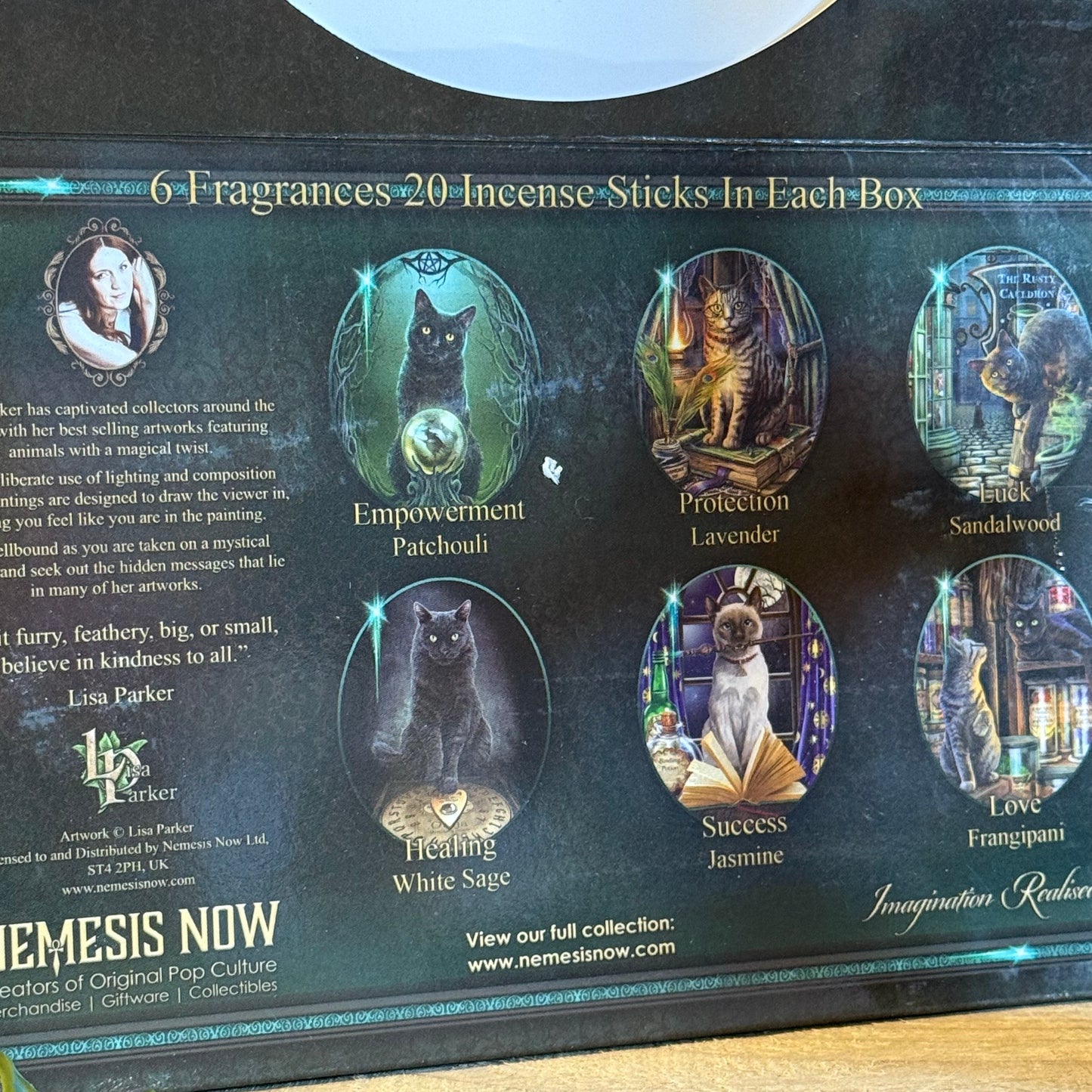 Lisa Parker Magical Incense Sticks Gift Pack featuring Bewitched artwork, six tubes of incense sticks for magical fragrance and gifting