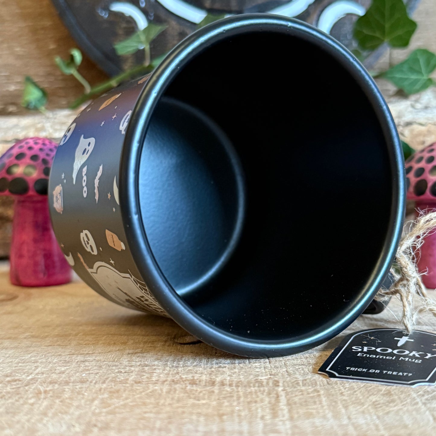 Even witches need to keep hydrated! This enamel-style mug features a fun Halloween print with a vintage-inspired “Witches Brew” illustration, perfect for enjoying a hot pumpkin spice latte or cosy autumn beverage. Part of the Halloween range by Something Different, it pairs beautifully with other spooky gifts and seasonal décor. Designed for hand wash only, do not microwave or use over an open flame. A charming and practical addition to your Halloween celebrations or gift collection.