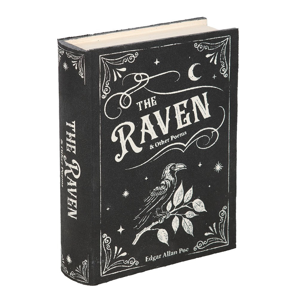 The Raven Book Shaped Storage Box – Gothic Keepsake & Secret Storage