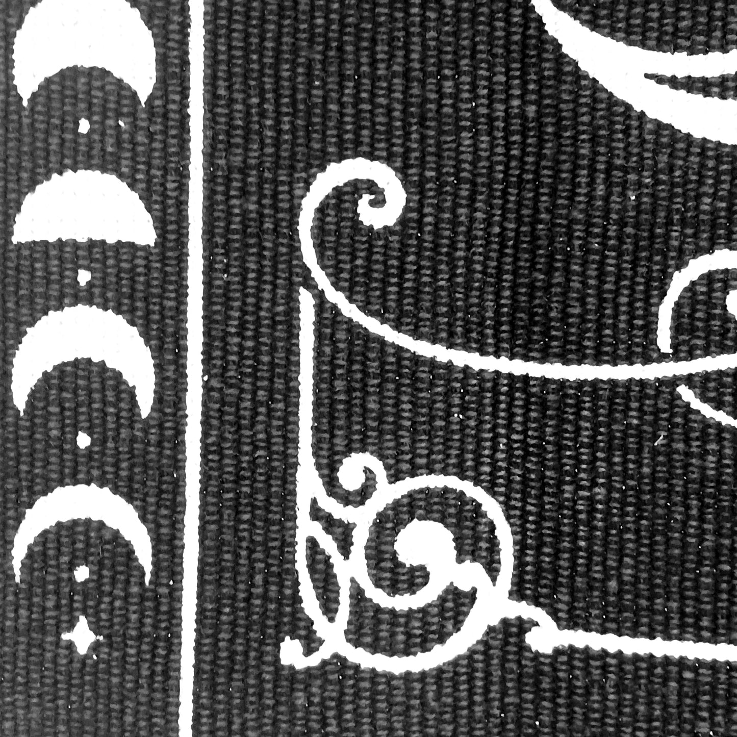 Invoke the sacred power of the lunar goddess with this Alchemy Gothic handwoven rug, beautifully depicting the eternal archetypes of Maiden, Mother, and Crone. Aligned with the moon's phases, this mystical tapestry blends symbolic femininity with ancient pagan wisdom, framed by the powerful elemental pentacle.