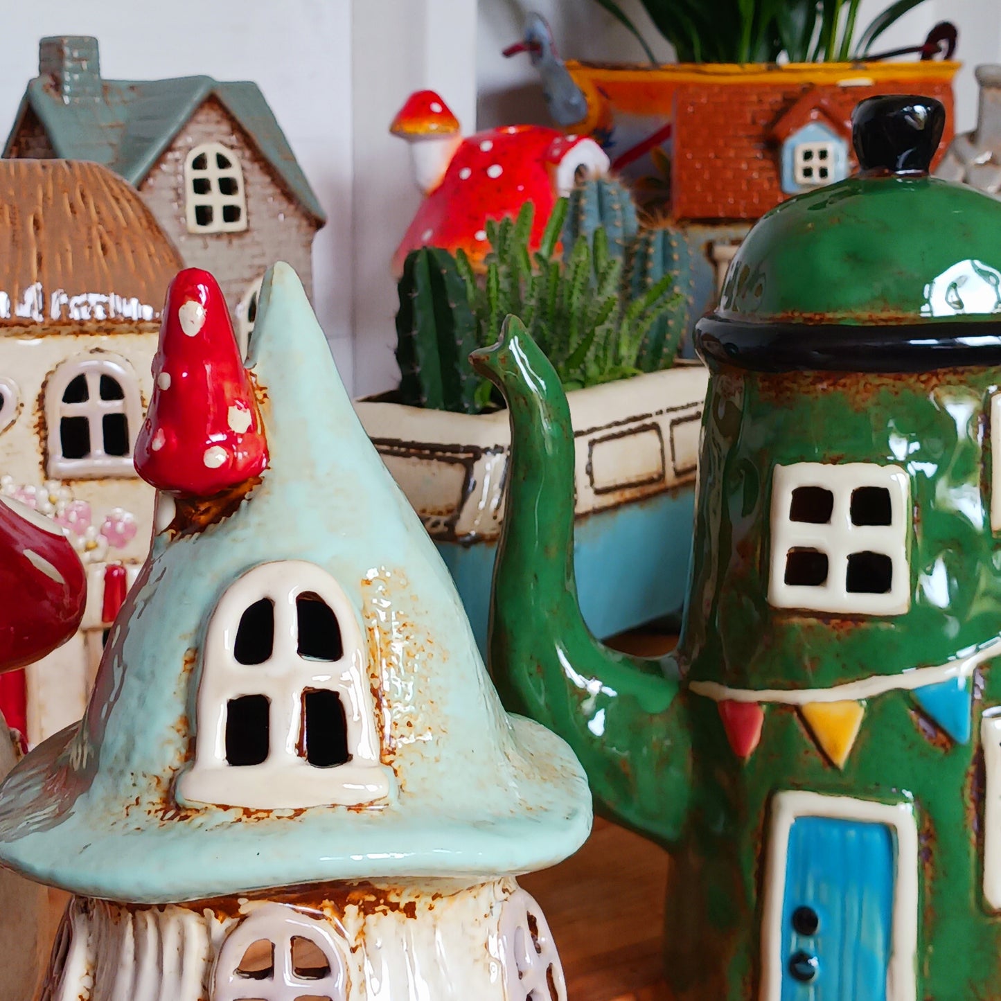 Village Pottery Garden House Grey | Tealight Holder