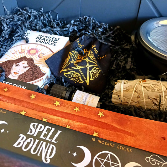 Protect your space and restore balance with the BuddhaMoon Protection Spell Pack, a complete spiritual ritual kit designed to help absorb negative energy and create a protective atmosphere for your home.
