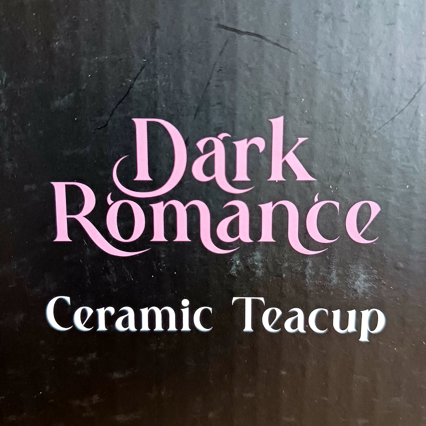 Black Rose Teacup and Saucer