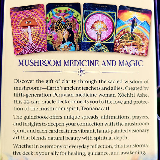 Step into the mystical world of mushroom wisdom with The Sacred Mushroom Oracle – Mushroom Medicine and Magic, a powerful 44-card oracle deck designed to guide your spiritual journey.