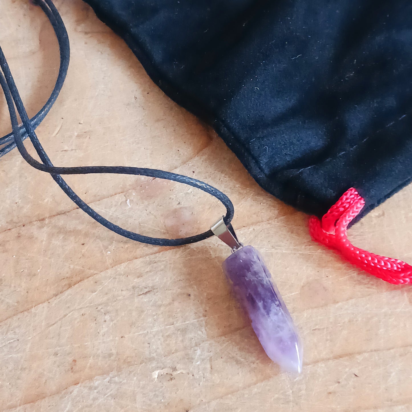Amethyst, known as the stone of spirituality and peace, ranges in shades from soft lavender to deep violet. Believed to enhance intuition, calm the mind, and connect you to higher consciousness, this crystal pendant is perfect for meditation, energy work, or everyday wear. A meaningful gift for yourself or a loved one.
