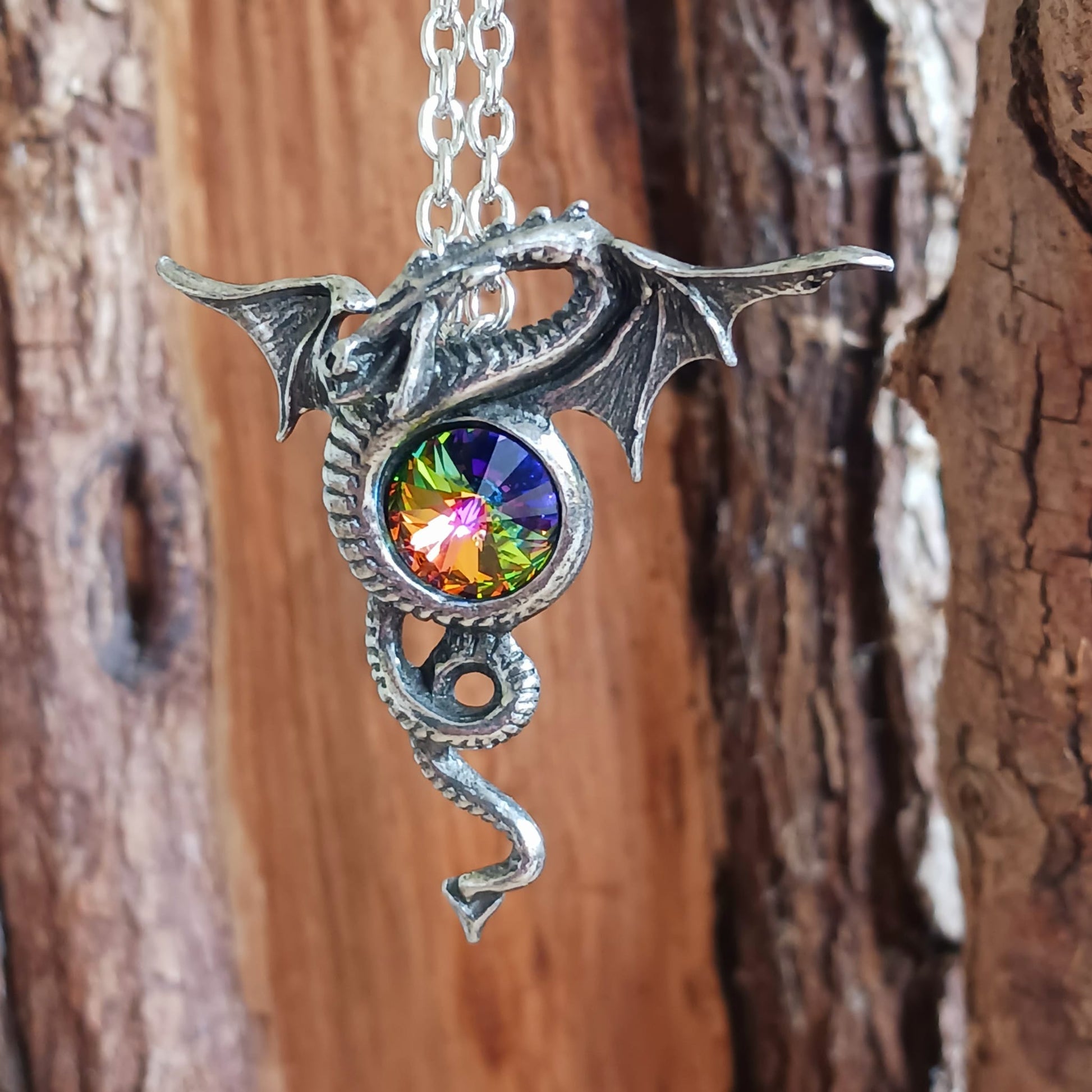 Anguis Aeternus Pendant & Chain Alchemy Dragon necklace