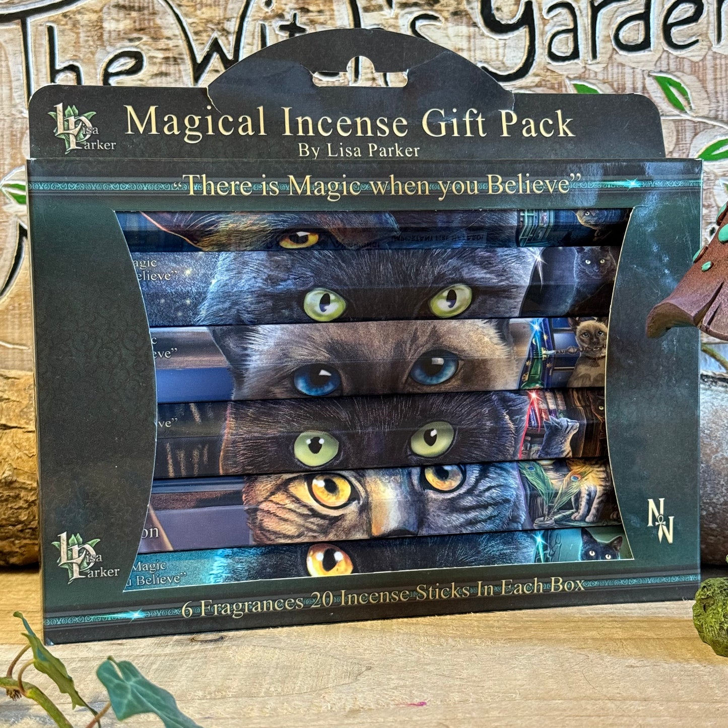 Lisa Parker Magical Incense Sticks Gift Pack featuring Bewitched artwork, six tubes of incense sticks for magical fragrance and gifting