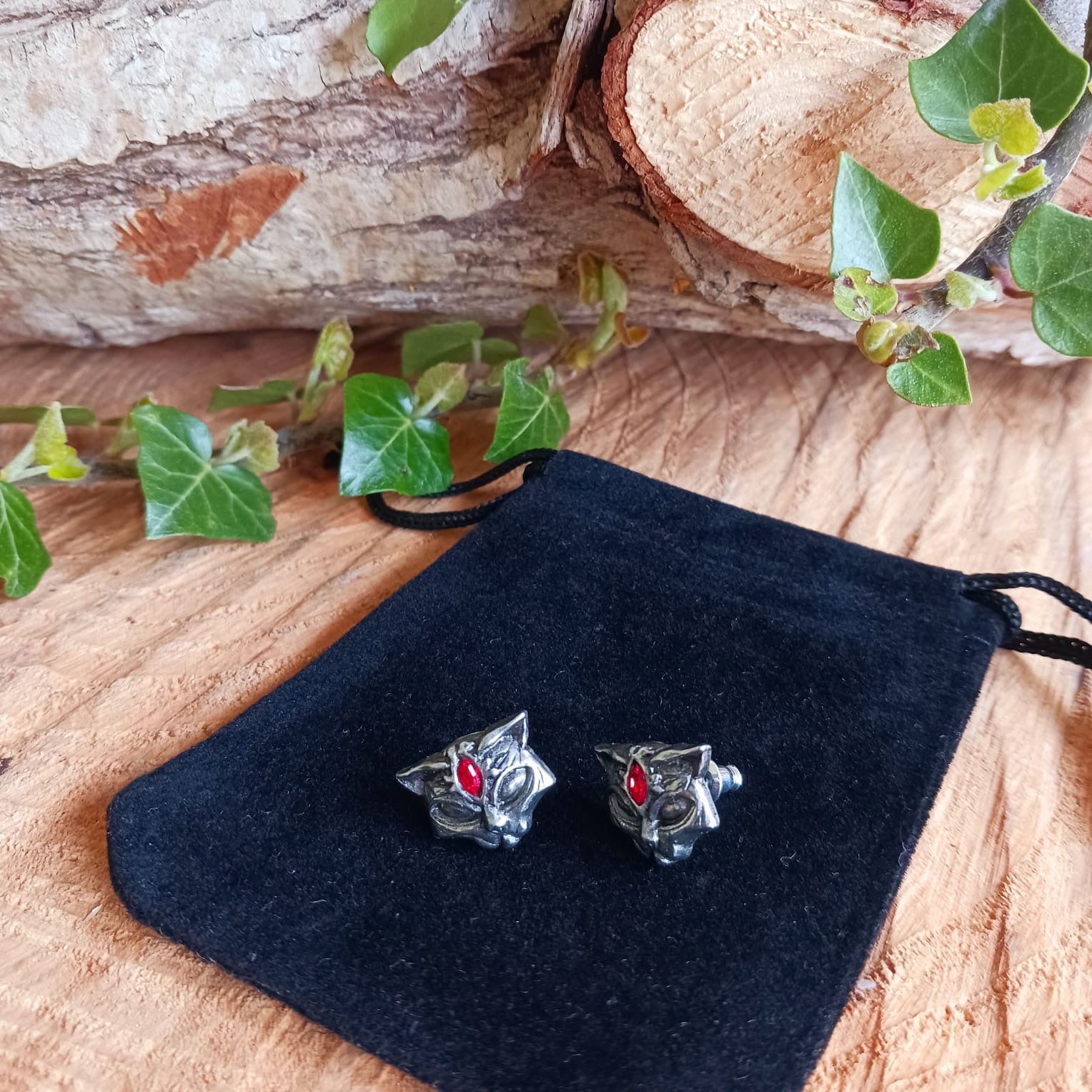 Sacred Cat Stud Earrings | Alchemy Cat Ear studs