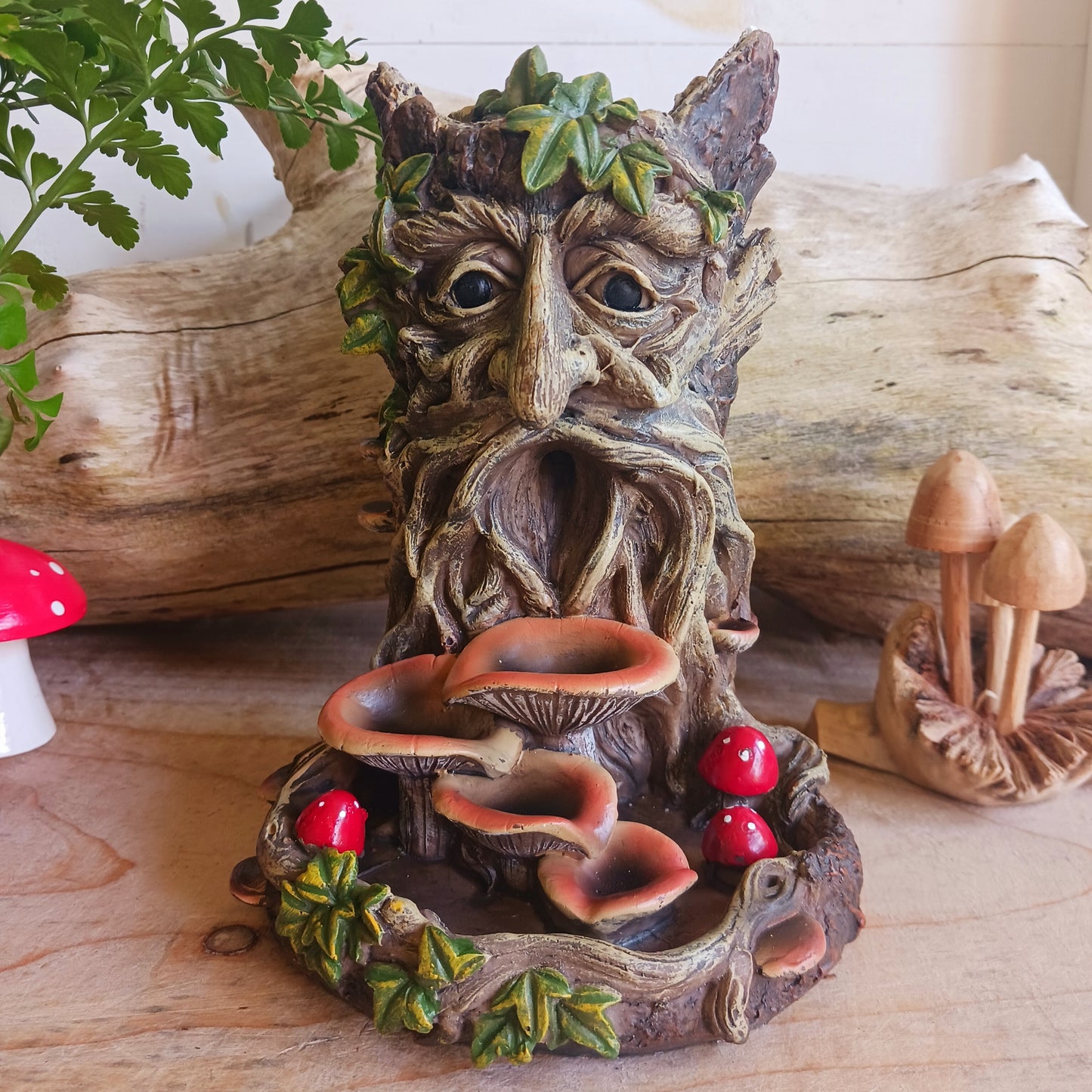 The Wisest Dryad Tree Spirit Green Man Backflow Incense Burner