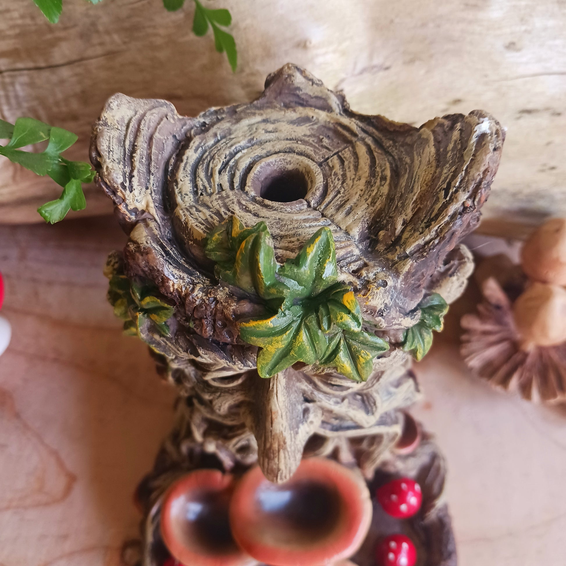 The Wisest Dryad Tree Spirit Green Man Backflow Incense Burner