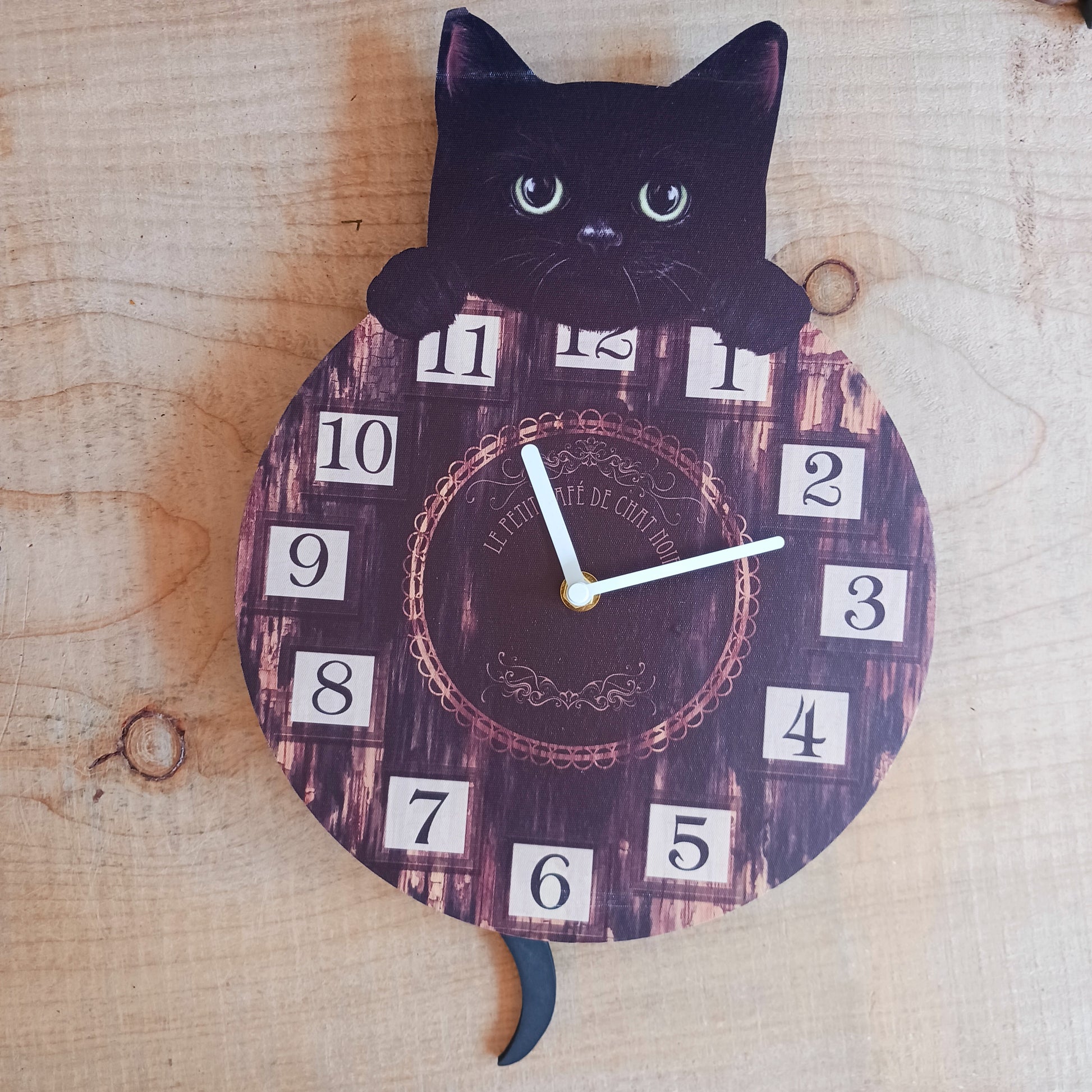 Kitten Tickin' Cat Pendulum Clock