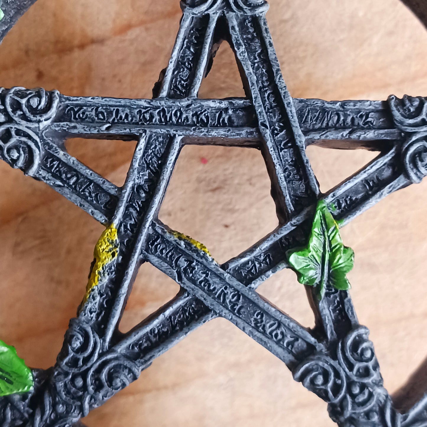 Set of 2 Wiccan Pentagram Candlesticks | Witch Candle Holders