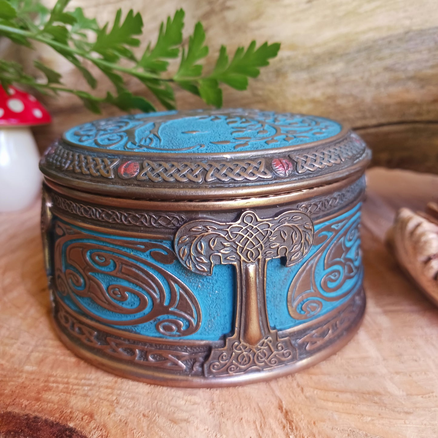 Round Tree of Life Celtic Trinket Box