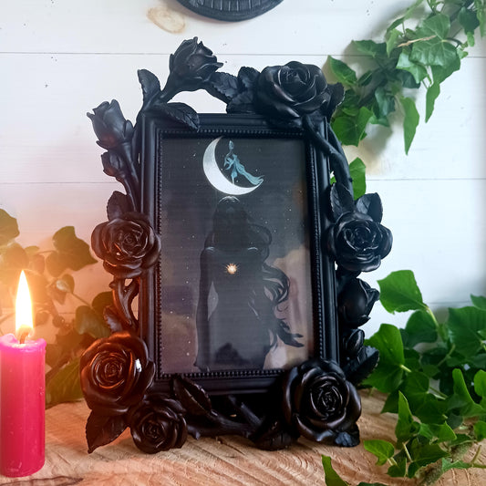 Black Rose & Vine Picture Frame