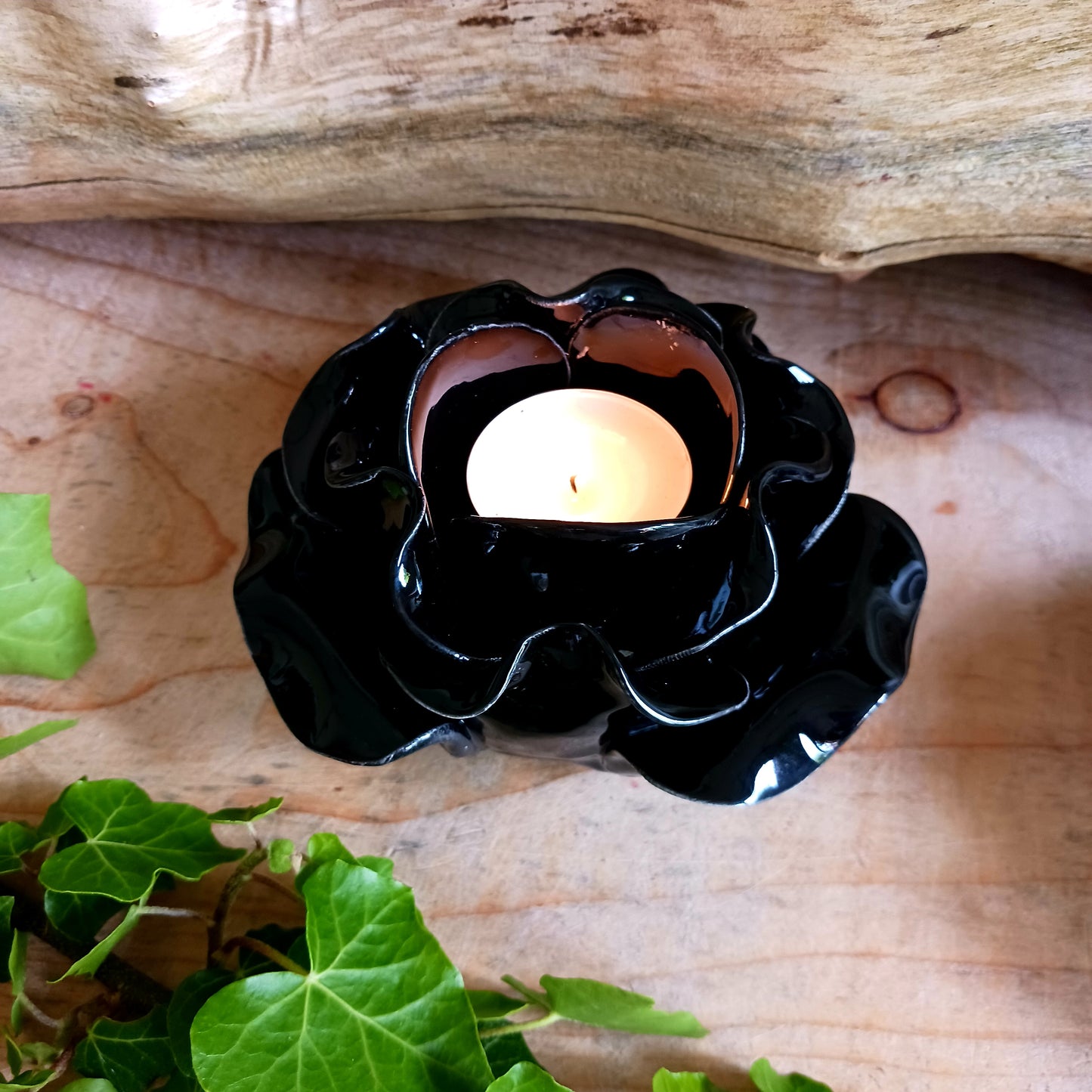 Black Rose Candle Holder | Trinket Pot Alchemy Gifts 