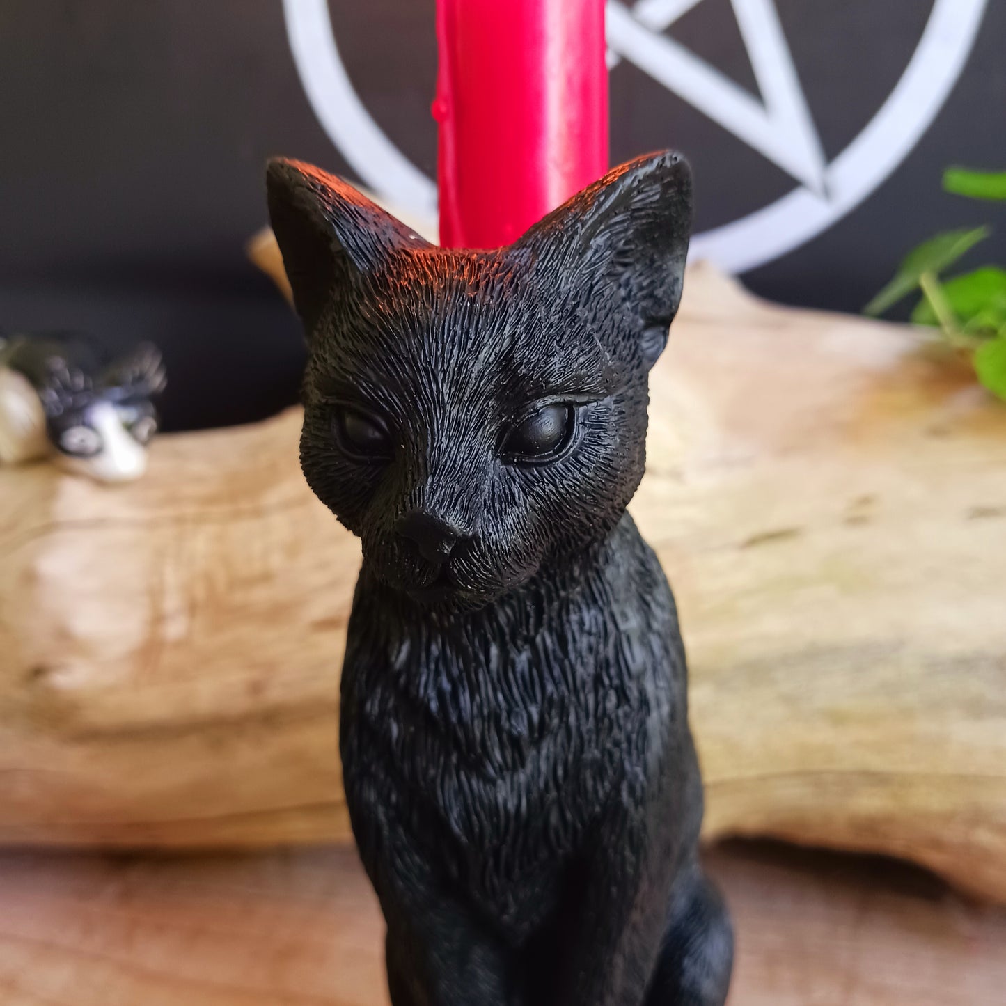 Faust's Familiar | Black Cat Candlestick