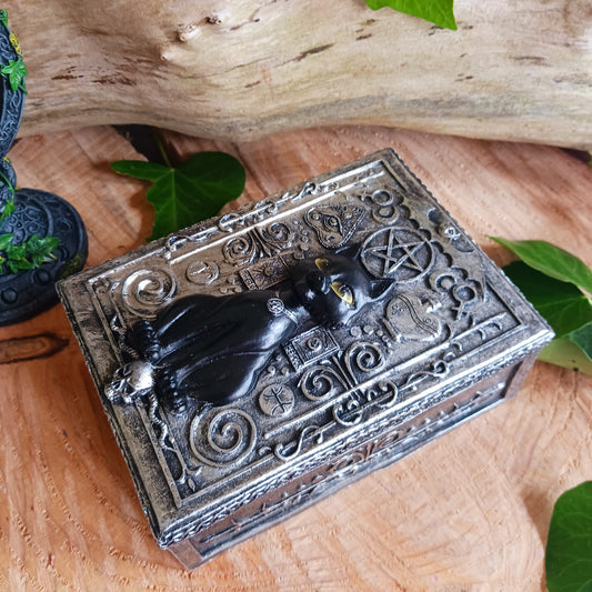 Gothic Black Cat | Tarot & Trinket box