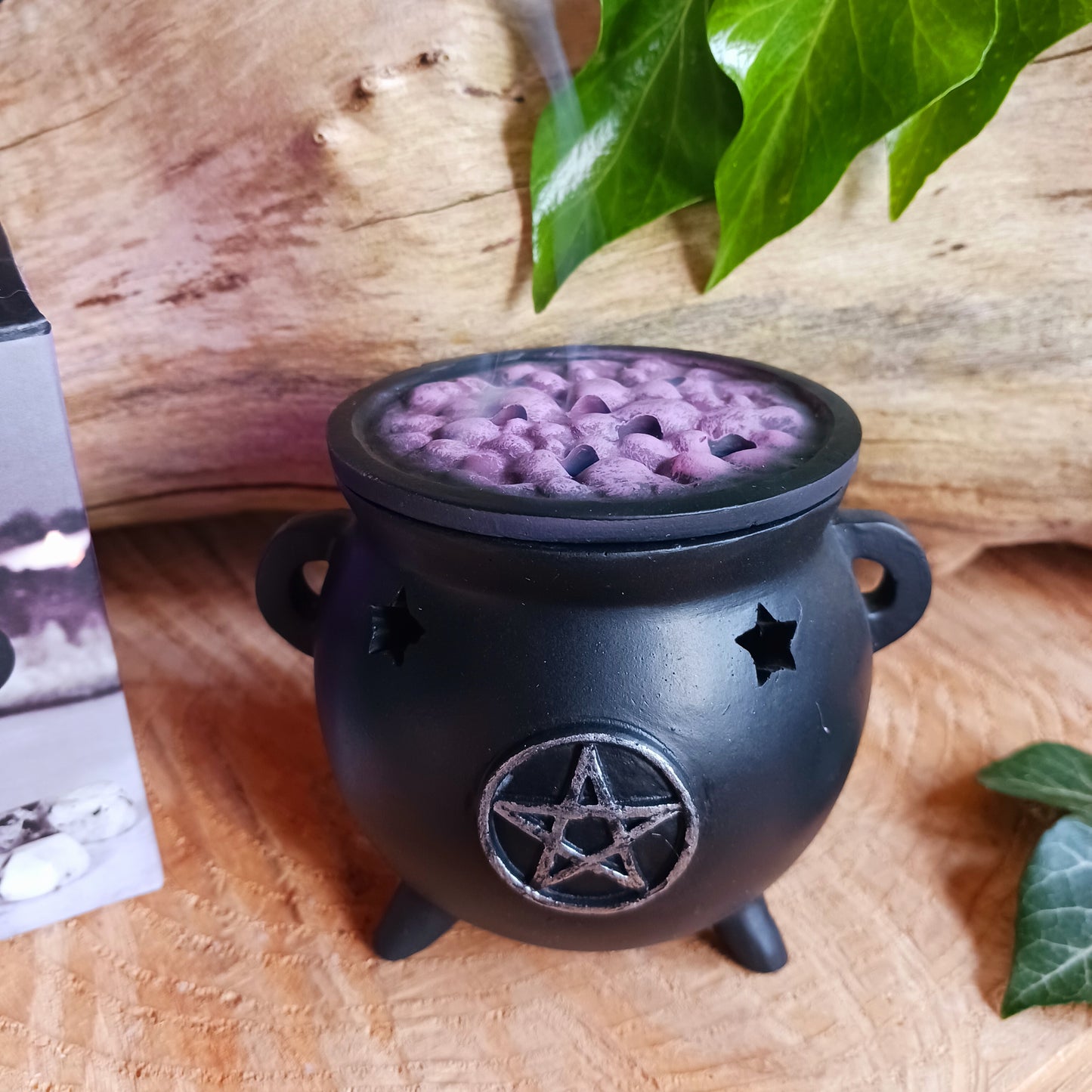 Pentagram Cauldron Incense Cone Holder