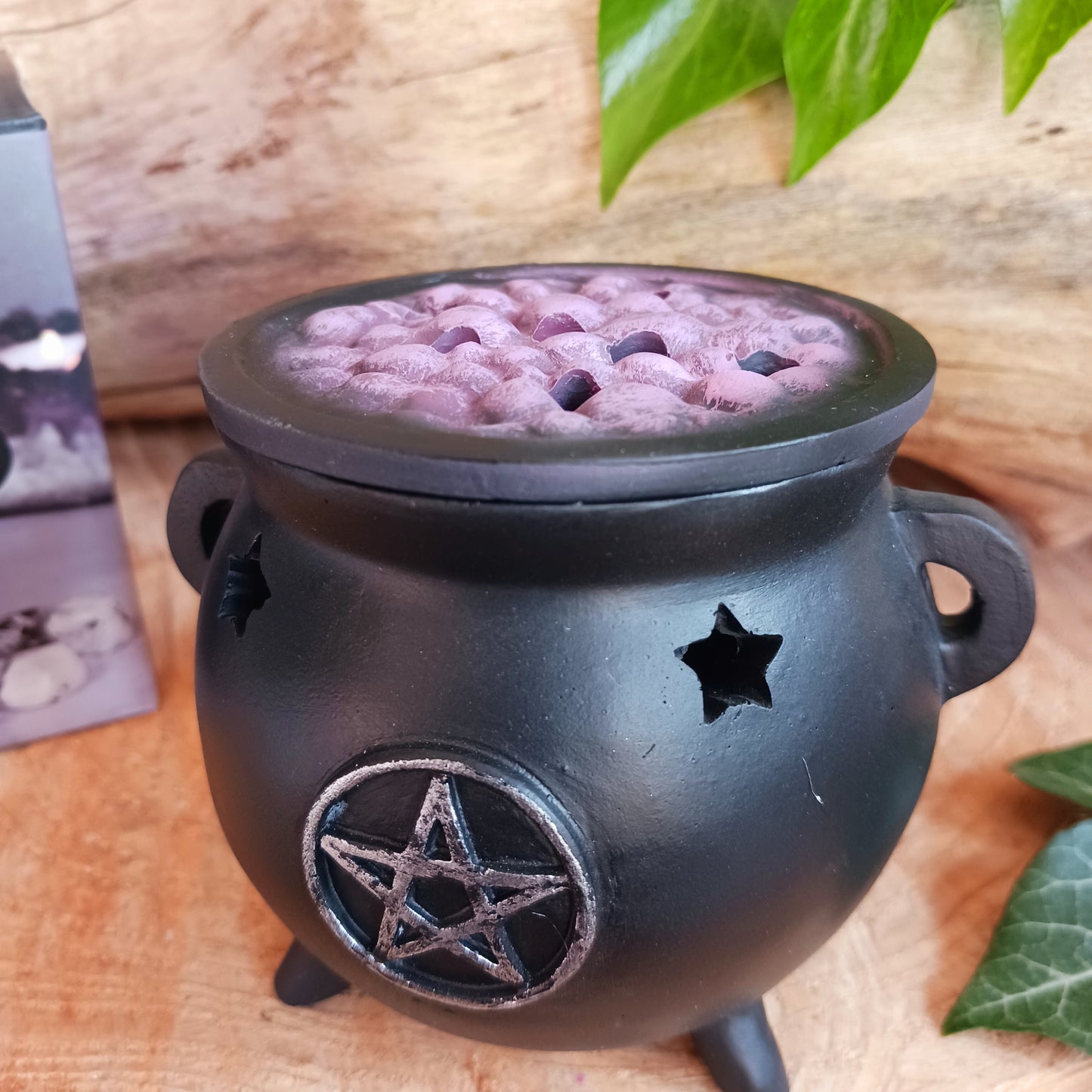 Pentagram Cauldron Incense Cone Holder