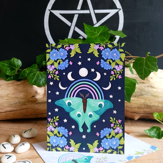 Lunar Moth Greetings Card | All Occasions