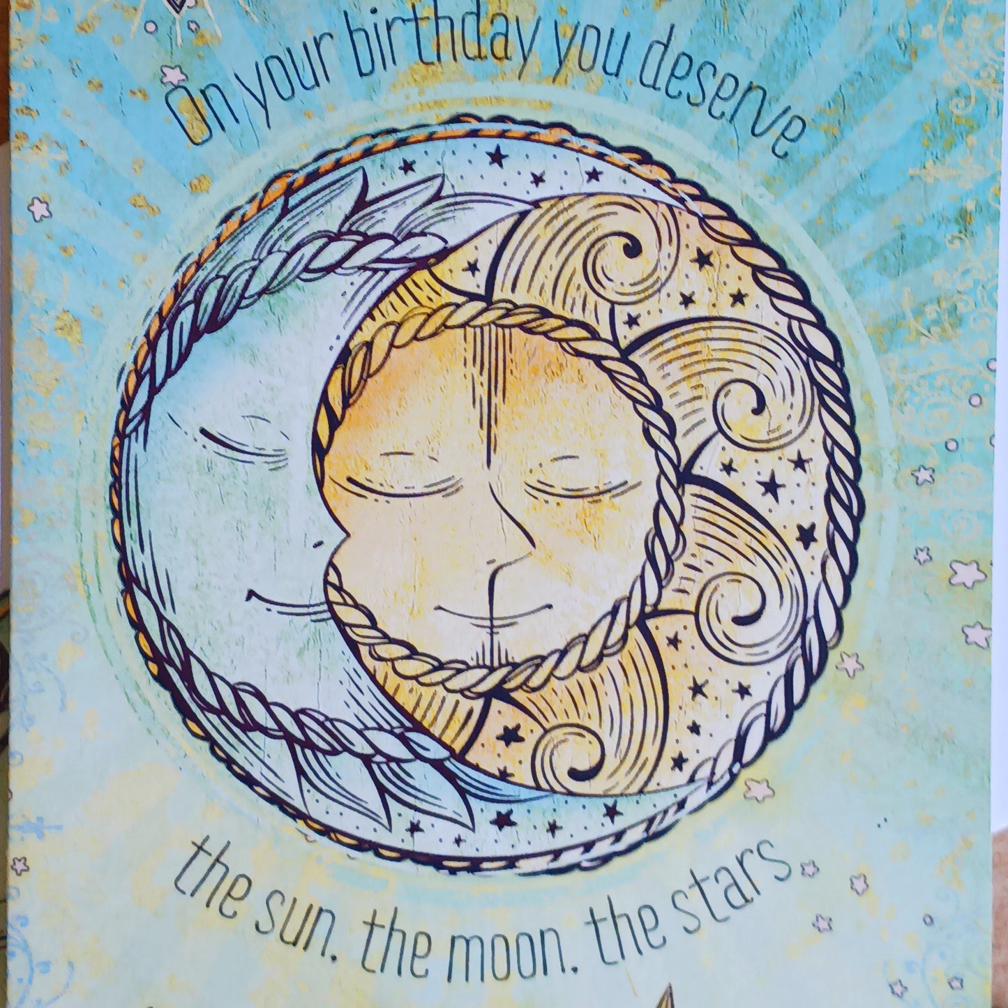 Sun, Moon & Stars Greetings Card | Birthday