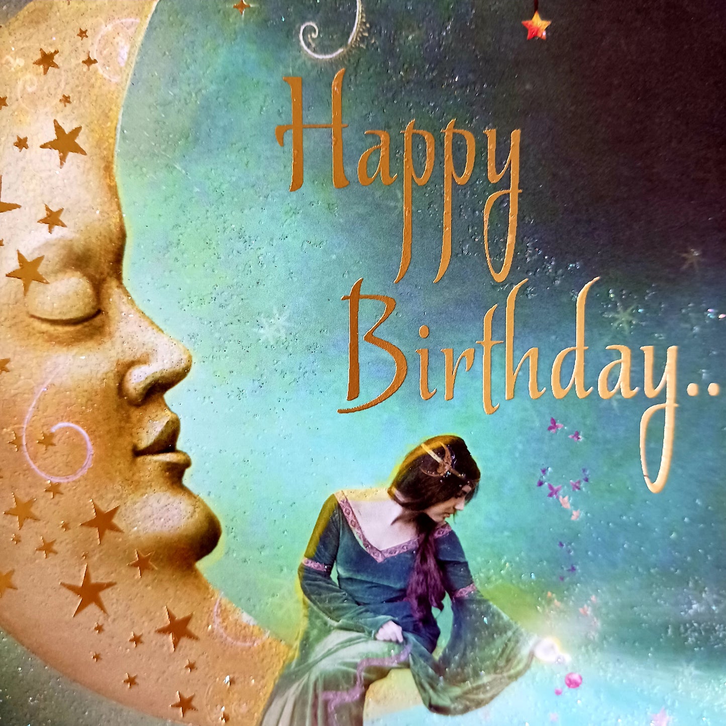 The Moon Greetings Card | Birthday