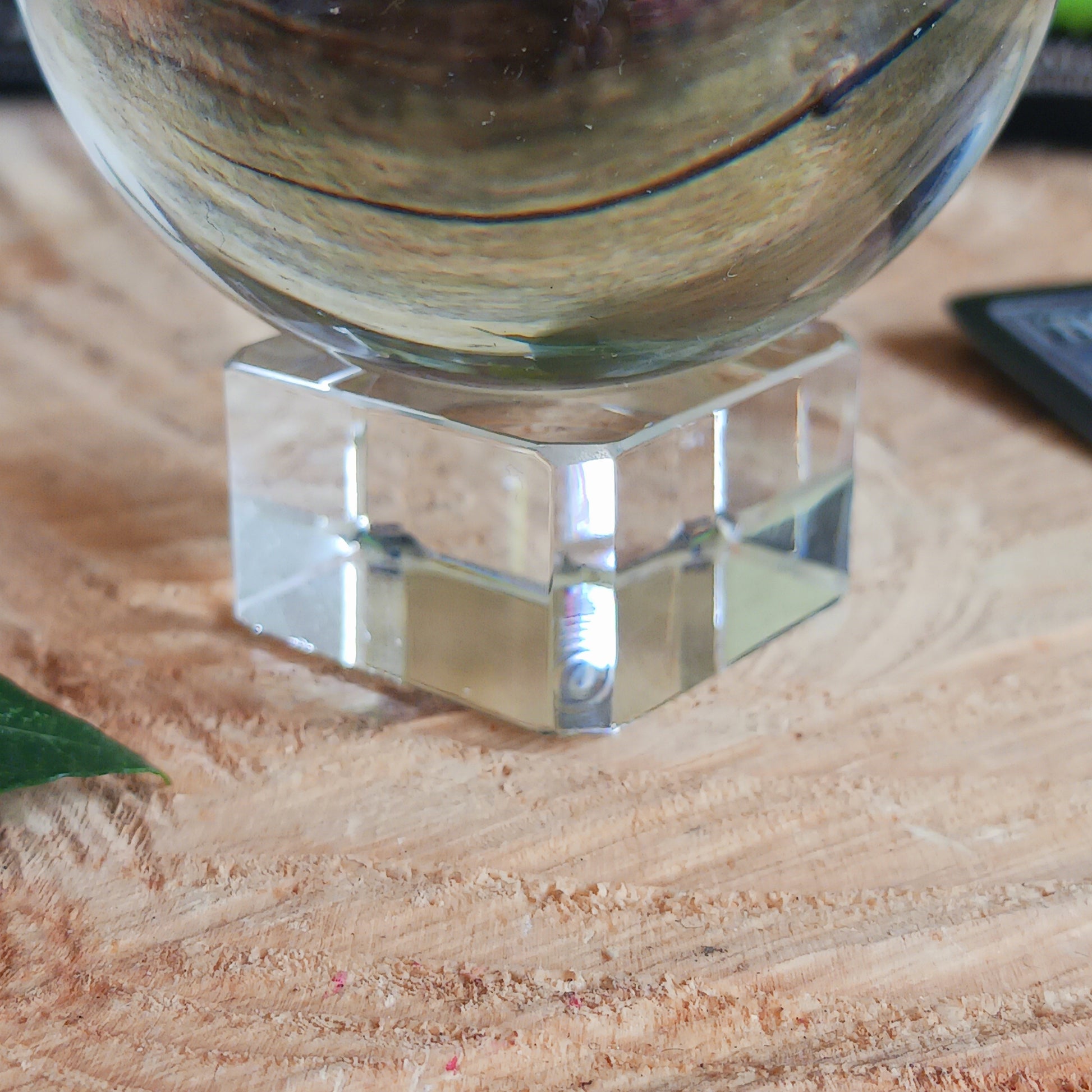 Crystal Ball with Glass Stand | Small