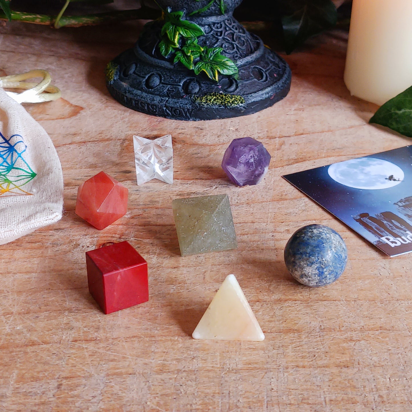 Chakra Sacred Geometry | 7-piece Crystal Set