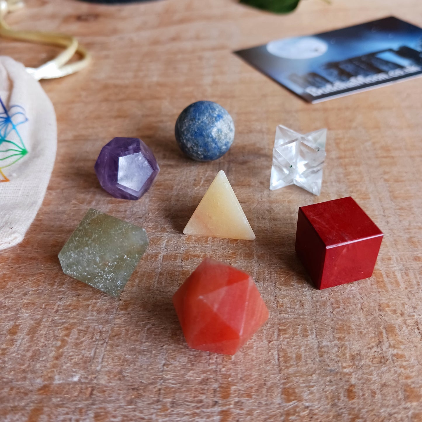 Chakra Sacred Geometry | 7-piece Crystal Set