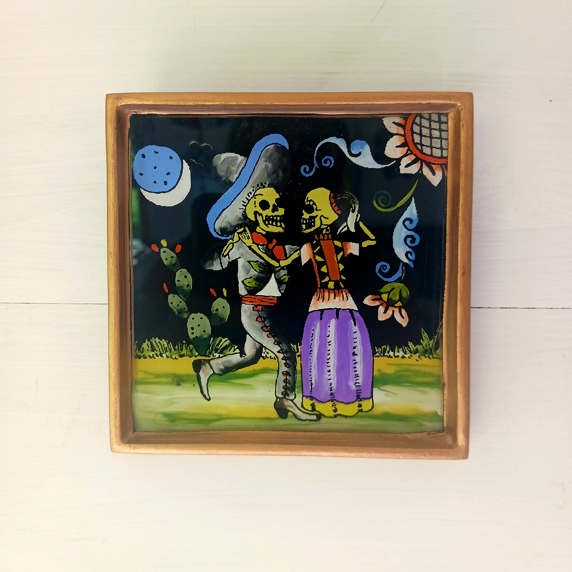 Waltzing Couple Folk Art Frame