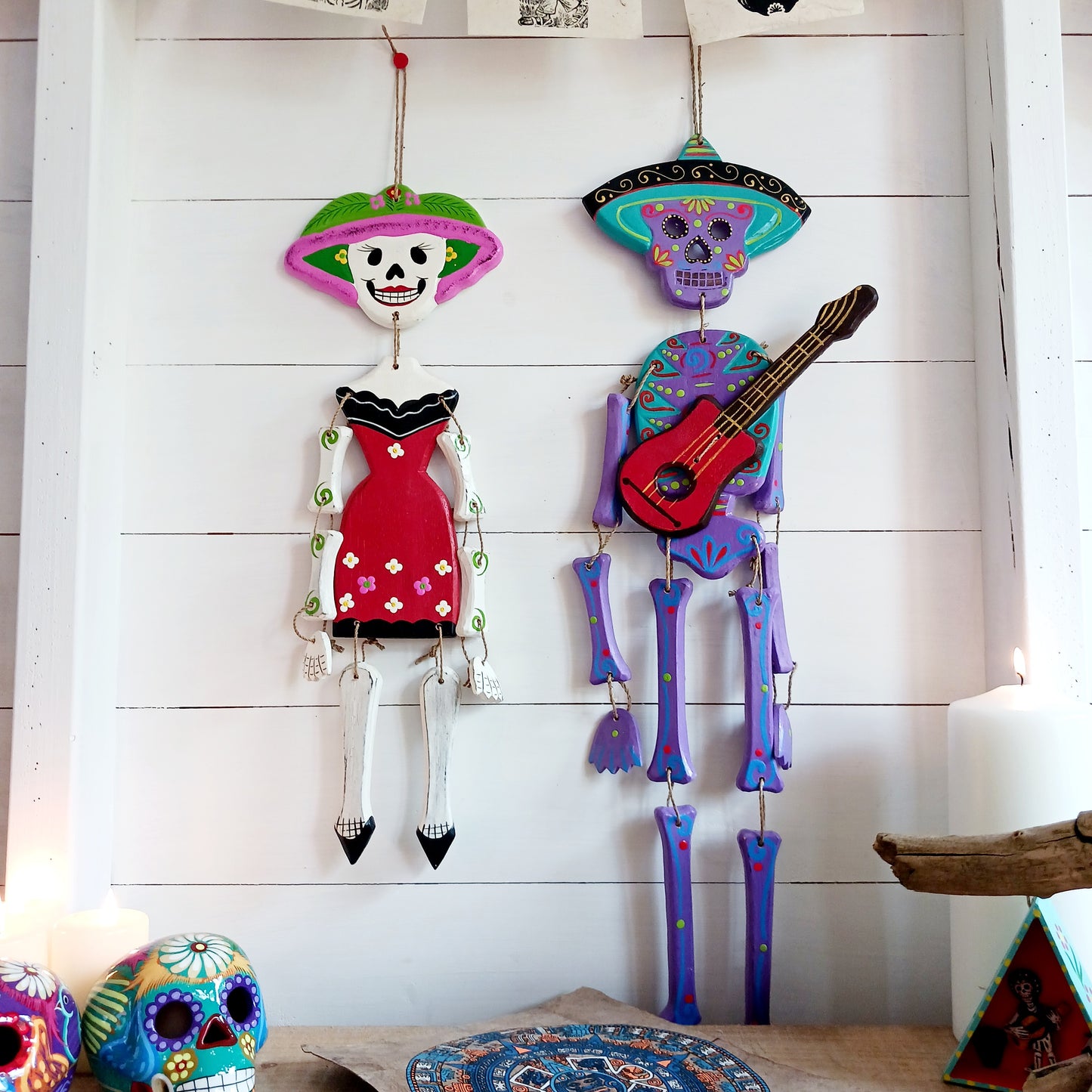 Mexican Candy Skull Mariachi | Wall Hanging