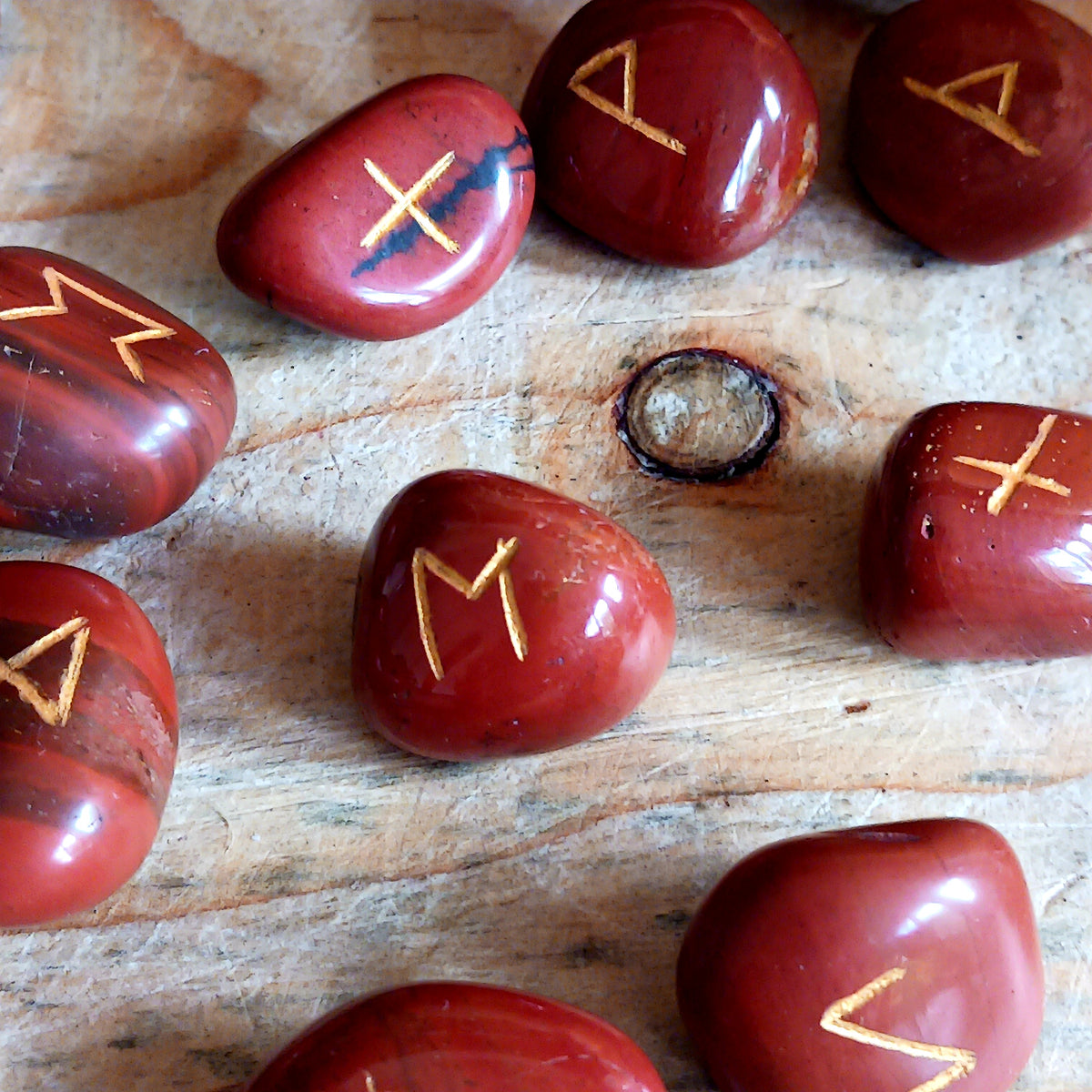 Red Rune Stones Runes Stone Set | Red Jasper – BuddhaMoon