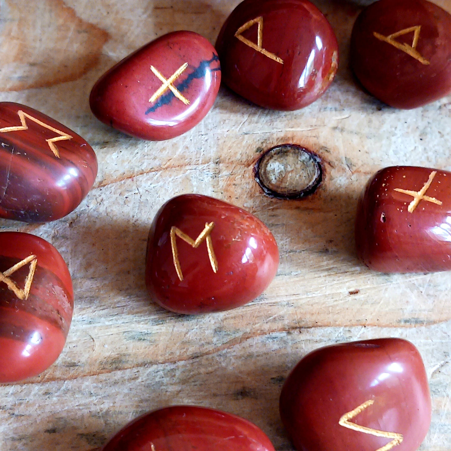 Runes Stone Set | Red Jasper