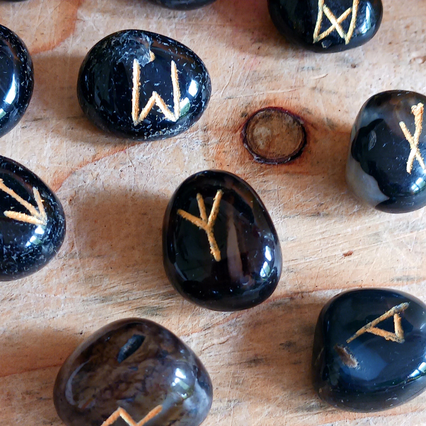 Runes Stone Set | Black Onyx