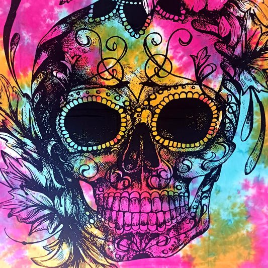 Day of Dead Skull Bedspread | Wall Hanging