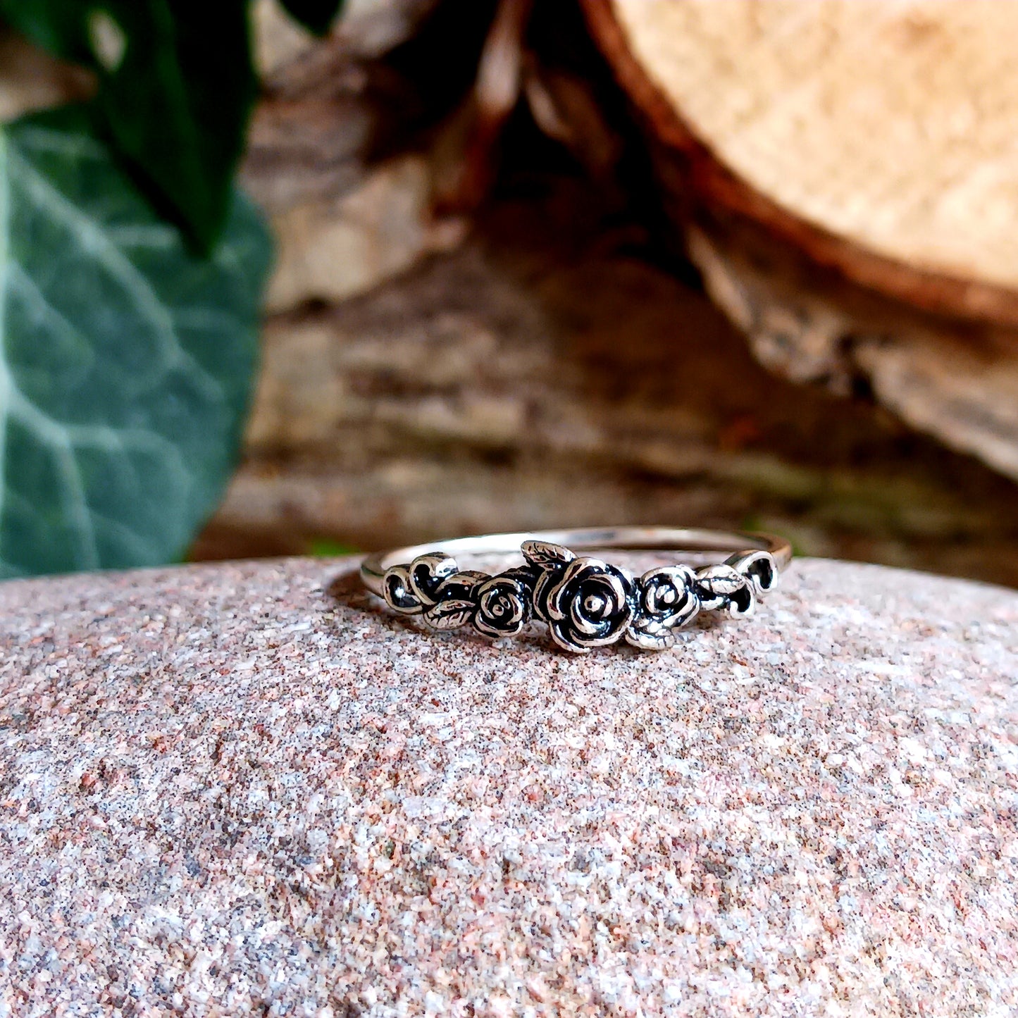 Gothic Black Rose Ring | 925 Sterling Silver