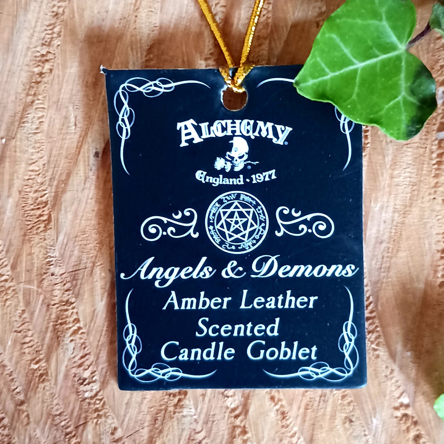 Angels & Demons Candle | Amber Leather Alchemy Gothic