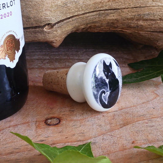 Alchemy Black Cat Bottle Stopper