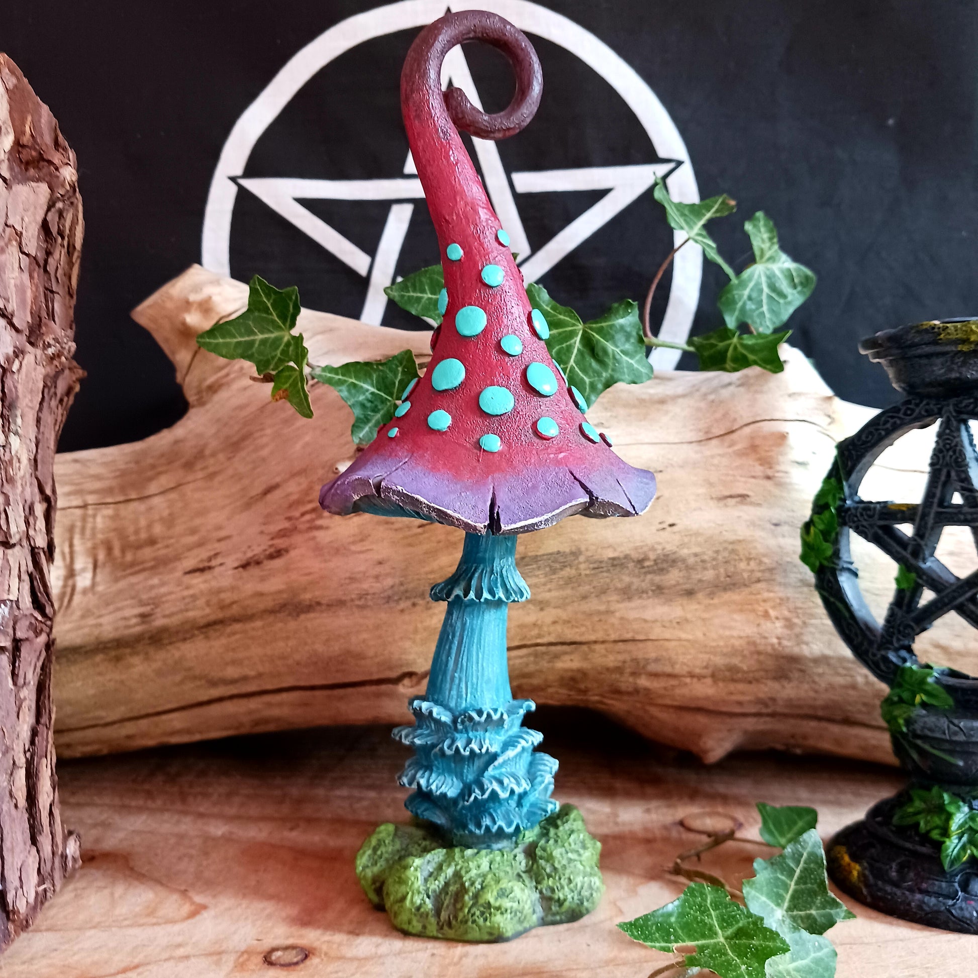 This fantasy toadstool from Nemesis Now will be a beautiful ornament for your home.&nbsp; This Magic Mystic Mugwump Fairy Village Toadstool is expertly hand painted and crafted from durable resin for long-term display and feature intricate details on every side.  Its whimsical design will be sure to bring magic and delight to any space!