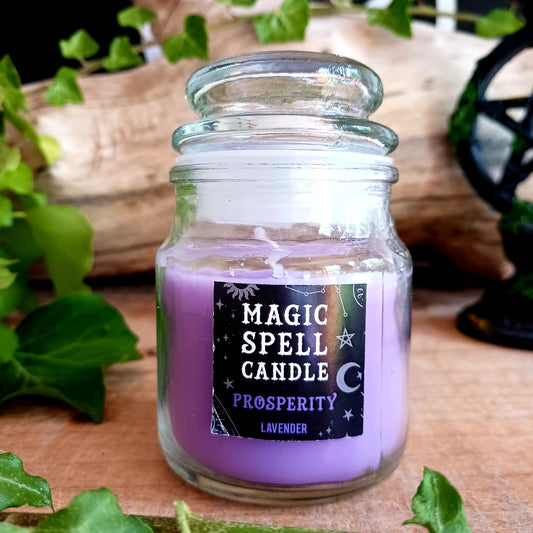 This purple jar candle comes in a lovely lavender fragrance and is perfect for accompanying spells of growth and prosperity.  Whether used as alternative decor or as a sacred ritual tool, this candle will attract all kinds of success.