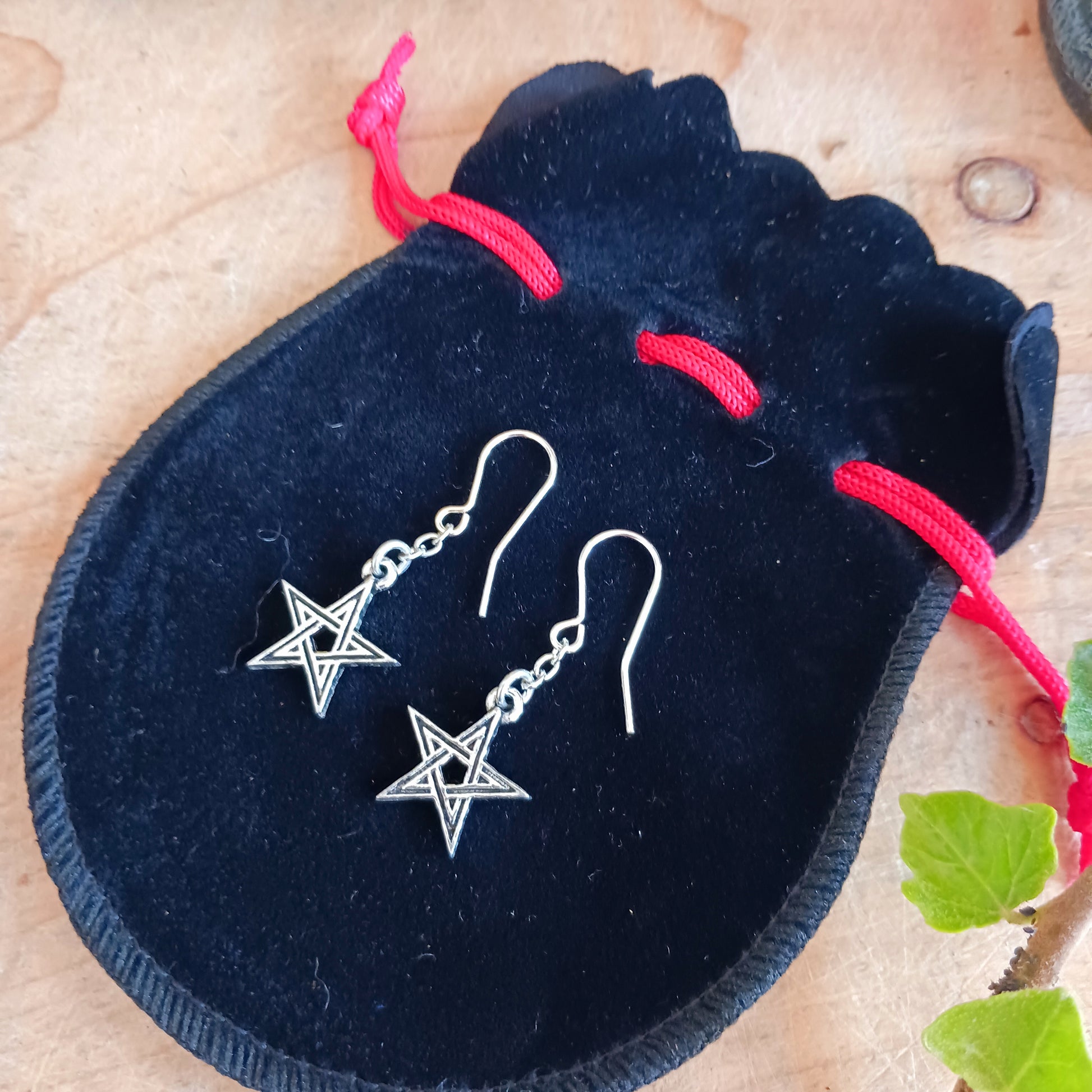 Alchemy Black star earrings