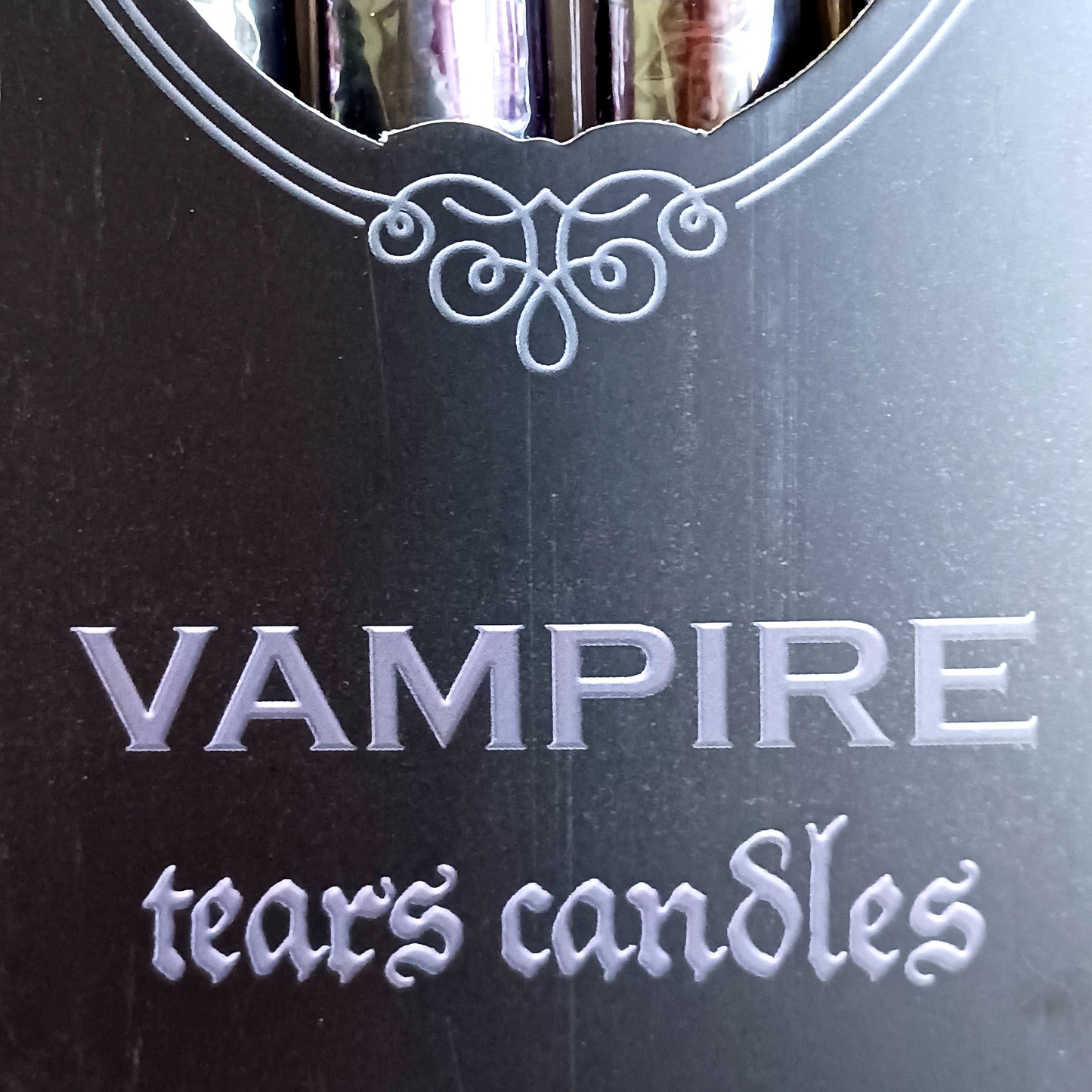 These packs of 4 Vampire Tears candles will enhance any Gothic home. With an approximate burn time of 2 hours per candle, once these black candles are lit and the wax begins to melt it turns red giving them their name 'Vampire Candles'.