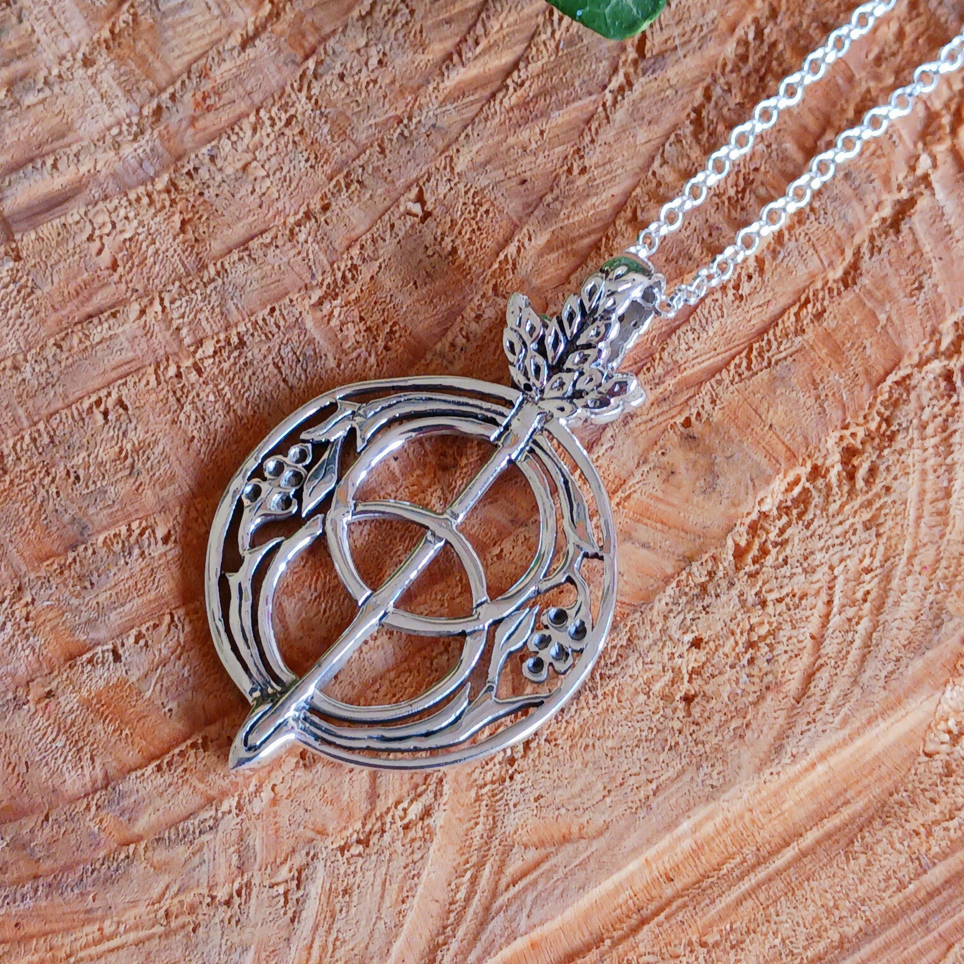 The Chalice Well is a sacred well situated at the foot of Glastonbury Tor. This symbol is found at the well. Tranquil waters at the well represent the blood of Christ.