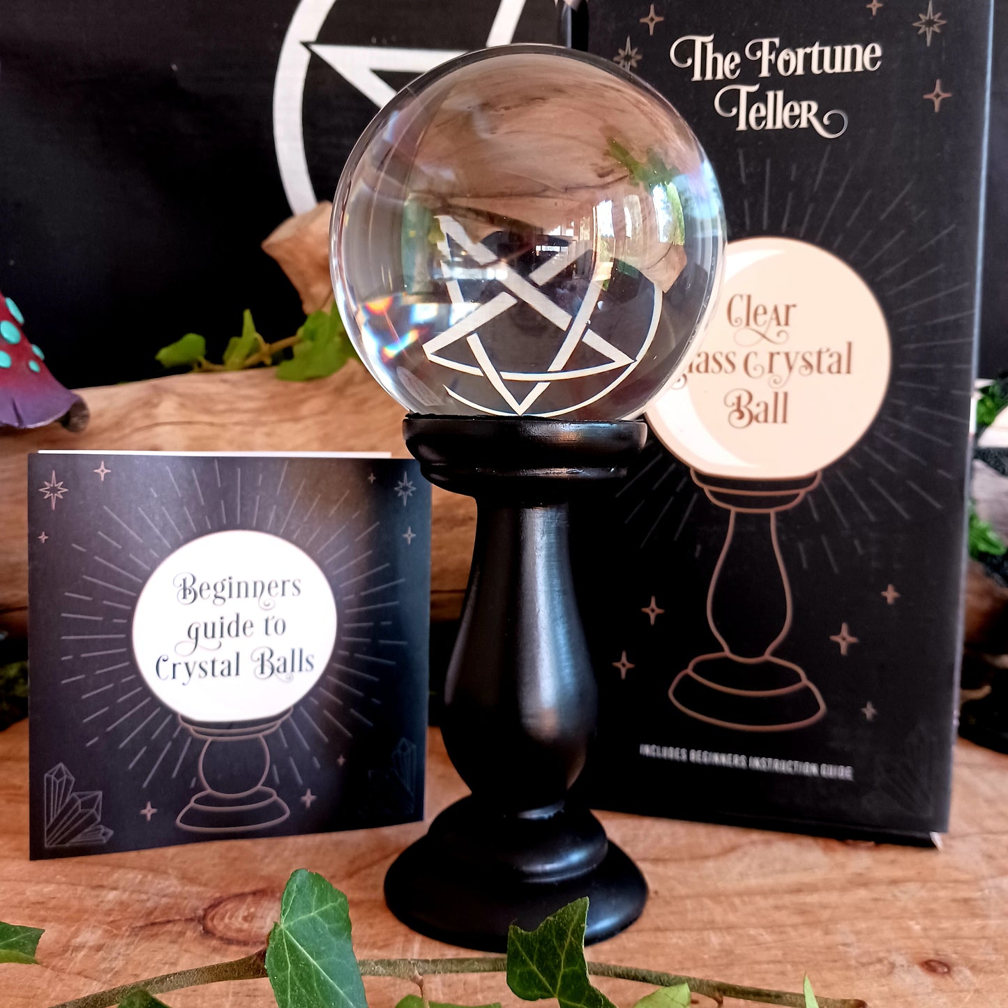 This clear crystal ball is not only a powerful tool in fortune telling and scrying, but also makes an eye-catching piece of décor.