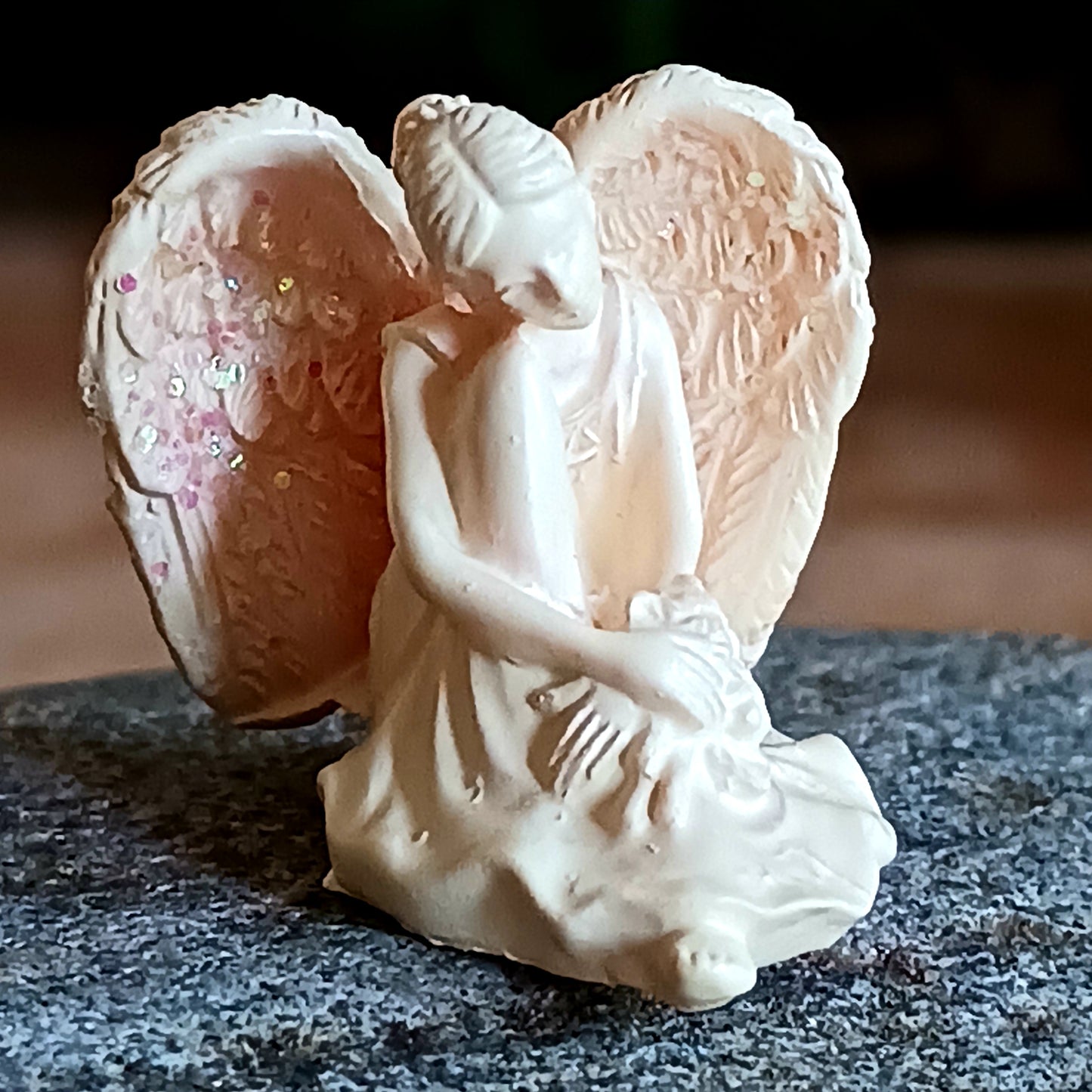 These lovely angels are designed to be placed in and around your home or workplace, in little corners, by the bed, next to your computer screen, by the telephone, or basically anywhere you just want something that catches your eye to remind you that an angelic presence is always with you.