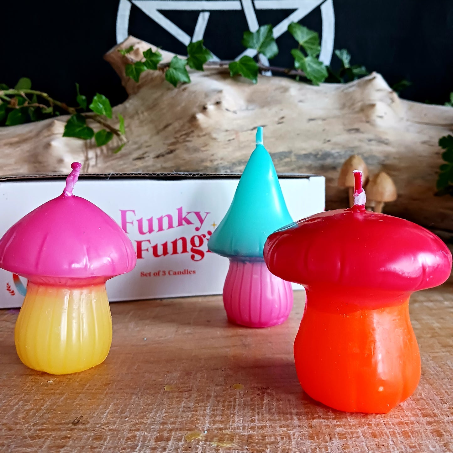 This set of 3 mushroom shaped candles is perfect for adding pops of colour around the home to create a vibrant and distinctive style. Mix and match with any colour scheme as a final finishing touch to any room.