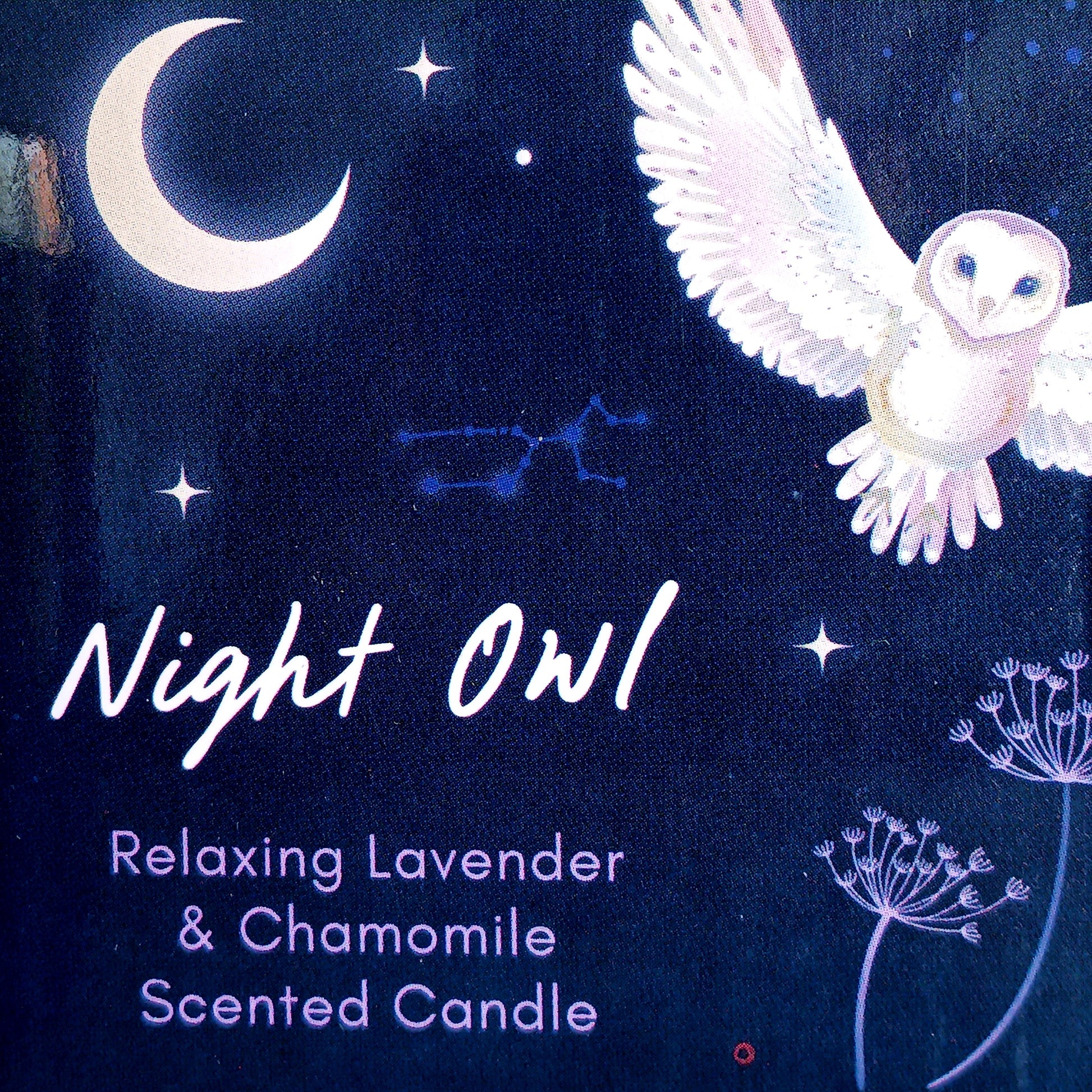 This Night Owl candle is perfect for before bedtime to ensure a peaceful night's sleep. The candle contains a soothing Lavender and Chamomile fragrance to help relax and calm the mind.