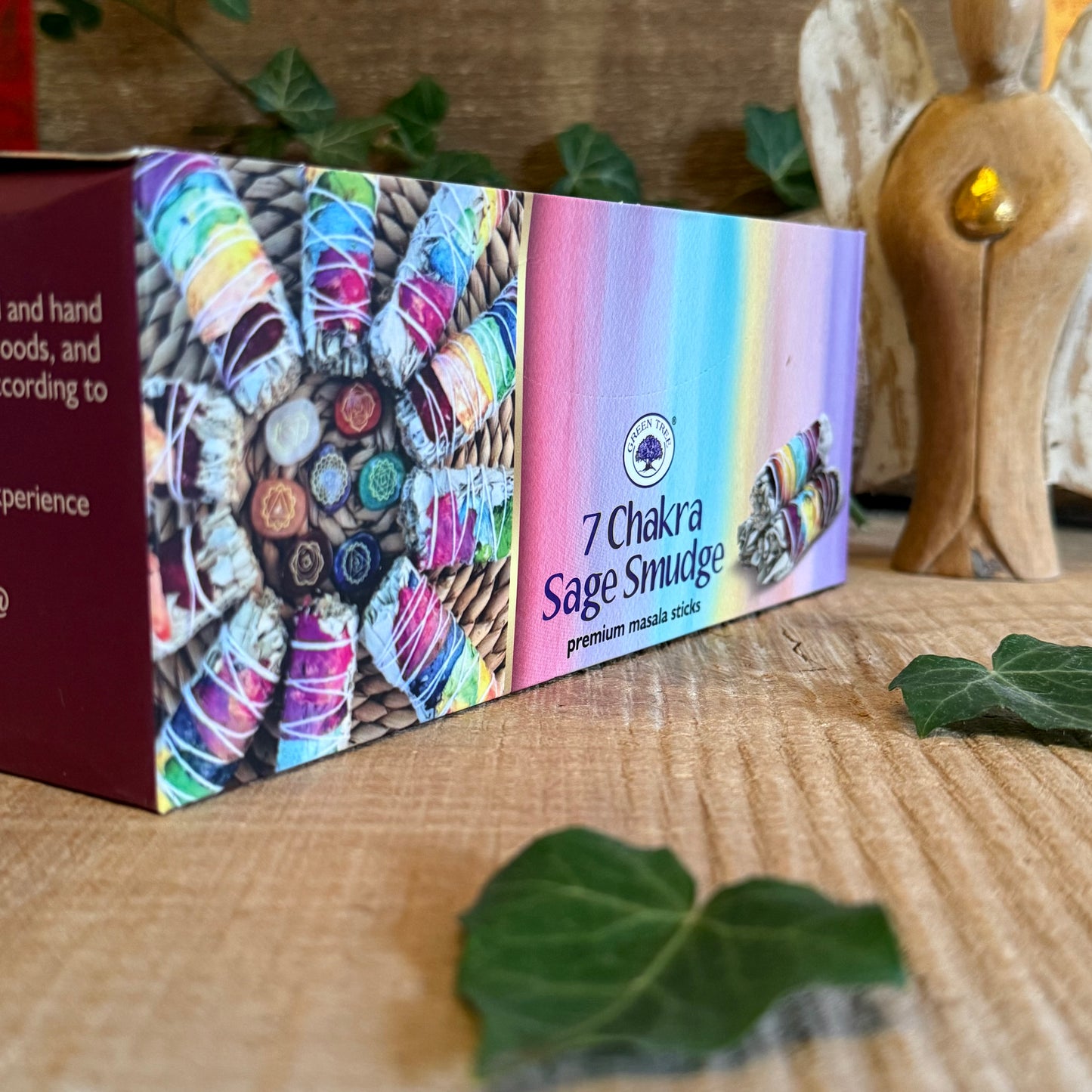 Green Tree 7 Chakra Sage Smudge Incense – Hand Rolled Natural Energy Cleanse