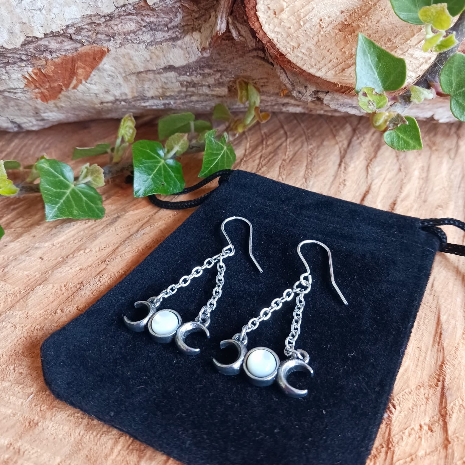 Alchemy Wiccan Moon Earrings