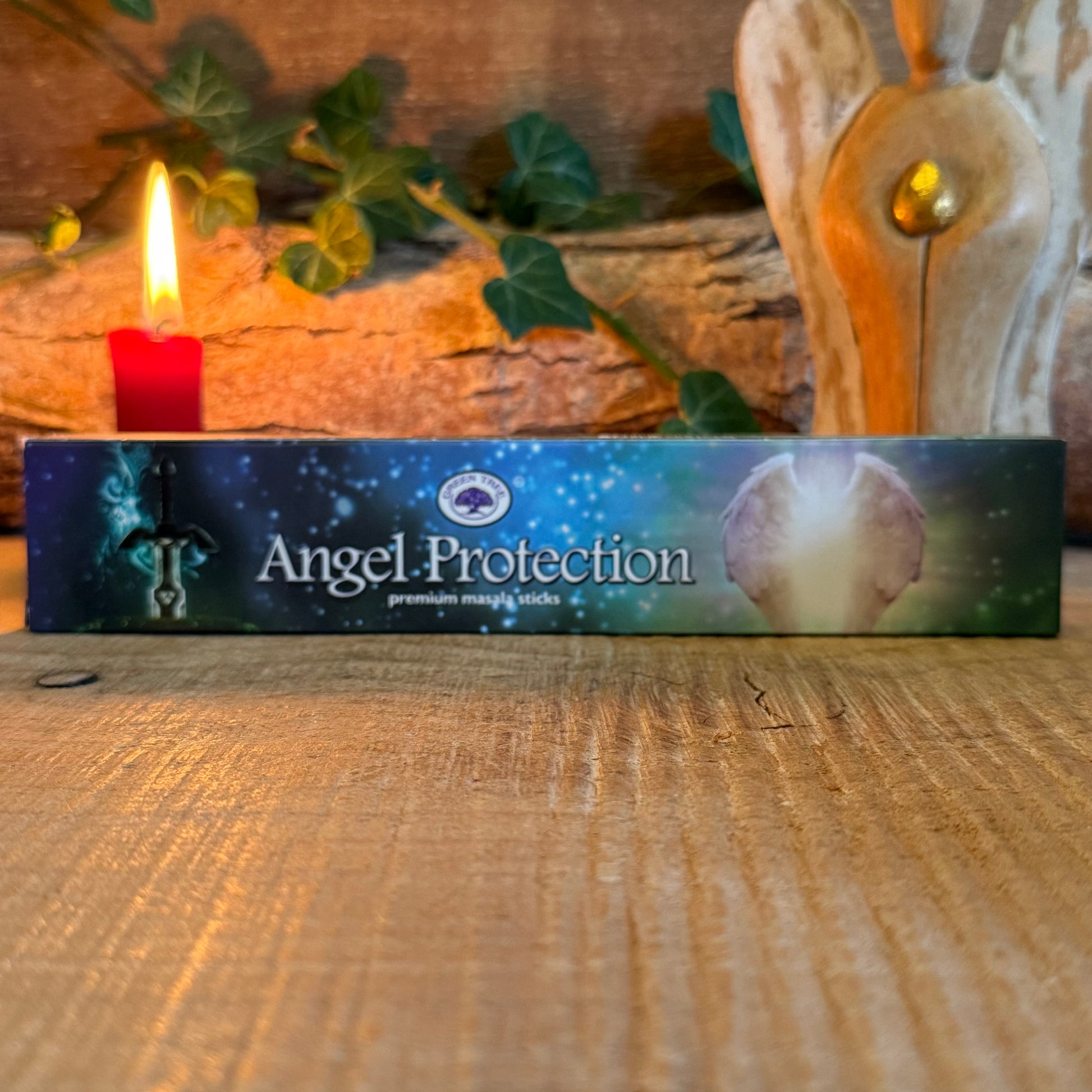 Invite serenity, safety, and divine guidance into your space with Green Tree Angel Protection Hand Rolled Natural Incense Sticks, available at buddhamoon.co.uk. Each stick is lovingly handcrafted in India using traditional masala techniques and pure, natural ingredients—created to nurture a sense of calm and spiritual protection.